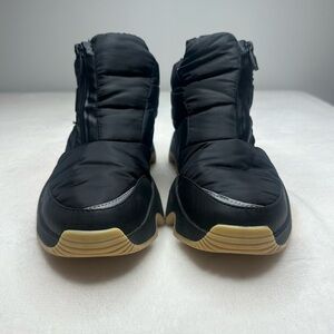 Black Quilted Ankle Boots